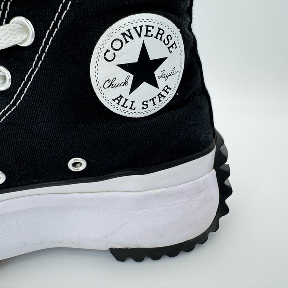 Converse Run Star Hike Canvas Platform Lugged High Top Sneakers Black W 7.5 M 6 - Picture 7 of 15
